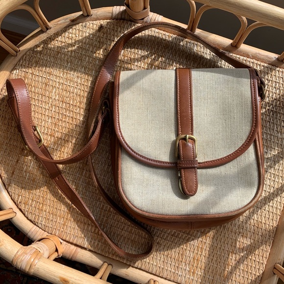 Vintage Bags Vintage By Otis Leathercanvas Saddlebag Crossbody